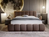 Polsterbett mit Bettkasten und Lattenrost 180x200 Cloud Braun