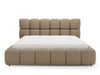 Polsterbett mit Bettkasten und Lattenrost 160x200 Modo aus Bouclé-Stoff Braun