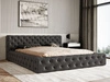 Polsterbett mit Bettkasten und Lattenrost 160x200 Palini Schwarz