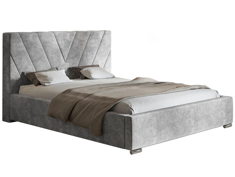 Polsterbett mit Bettkasten und Lattenrost 160x200 Tivoli Hellgrau
