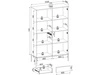 Vitrinenschrank mit Led Deo 166 cm Kaschmir