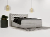 Boxspringbett mit Bettkasten 160x200 Lion Hellgrau