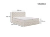 Boxspringbett mit Bettkasten 120x200 Canolo Dunkelblau