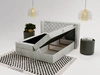 Boxspringbett mit Bettkasten 120x200 Lion Hellgrau