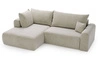 Ecksofa L-Form mit Schlaffunktion und Bettkasten Savana Bis Hellbeige