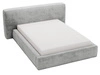 Polsterbett mit Bettkasten und Lattenrost 140x200 Monza Hellgrau