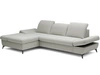 Ecksofa L-Form Links mit Schlaffunktion und Bettkasten Hannover Hellgrau