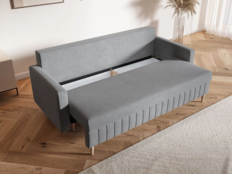 Schlafsofa mit Bettfunktion und Bettkasten Castelo Grün