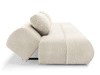 Schlafsofa mit verstellbarer Rückenlehne, Schlaffunktion und Bettkasten Figo Creme