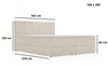 Boxspringbett mit Bettkasten 160x200 Marbella Dunkelgrau