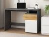 Jugendschreibtisch 120 cm für Teenager Casa Nash Eiche, Weiß, Grau