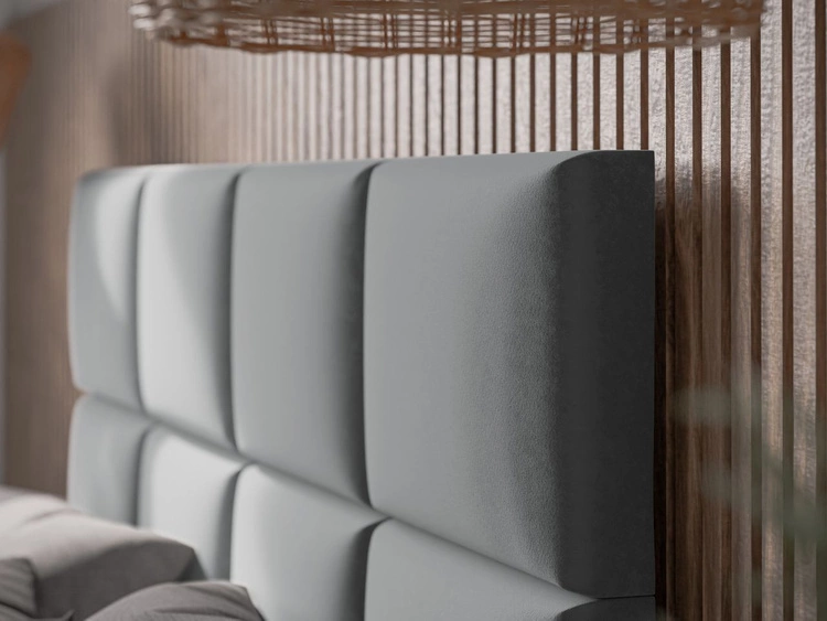 Polsterbett mit Lattenrost 140x200 Luxe Beige