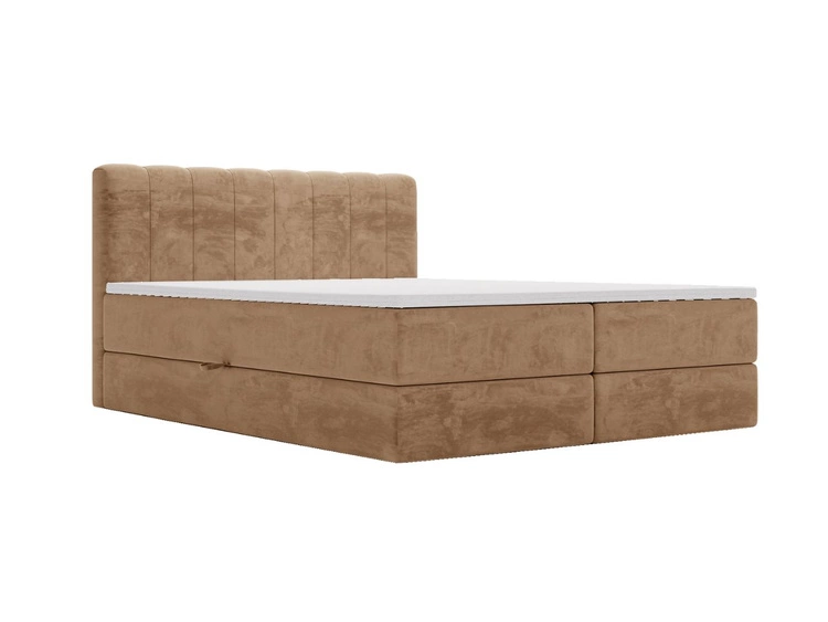 Boxspringbett mit Bettkasten 160x200 Forte Beige