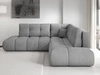 Ecksofa mit Schlaffunktion und Bettkasten Links Kair Grau