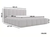 Polsterbett mit Bettkasten und Lattenrost 140x200 Cloud Bouclé-Stoff Beige