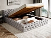Polsterbett mit Bettkasten und Lattenrost 140x200 Palini Grau