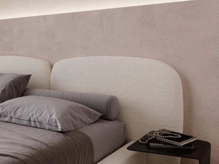 Polsterbett mit Bettkasten und Lattenrost 160x200 Palermo Creme