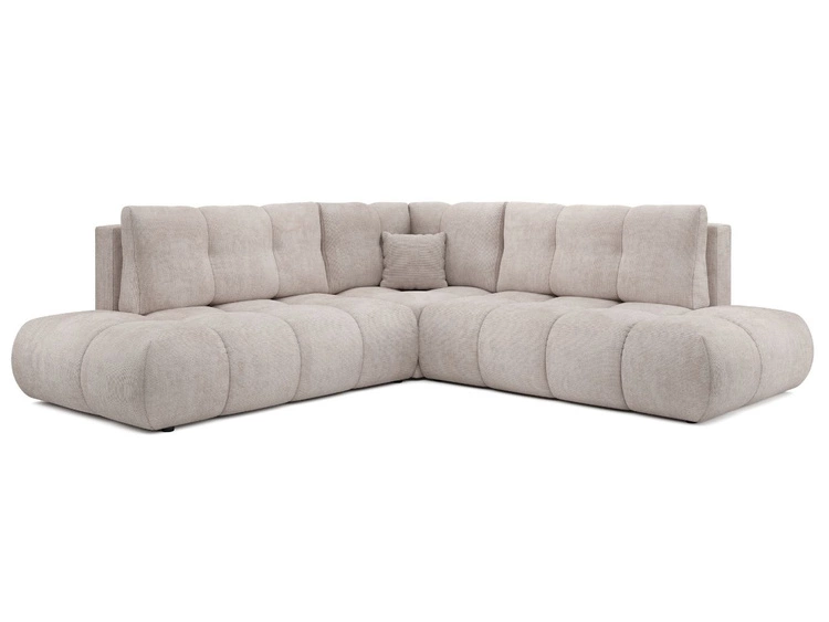 Ecksofa mit Schlaffunktion und Bettkasten Links Kair Beige