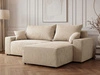 Ecksofa L-Form mit Schlaffunktion und Bettkasten Nivo Beige
