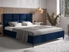 Polsterbett mit Lattenrost 120x200 Luxe Dunkelblau