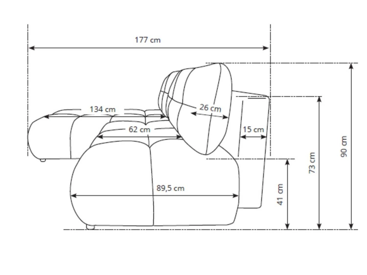 Ecksofa mit Schlaffunktion und Bettkasten Links Milet Creme