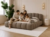 Polsterbett mit Stauraum und Lattenrost 200x200 Cloud Soft Braun