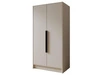 Kleiderschrank 100 cm Perugia Kaschmir mit schwarzen Griffen