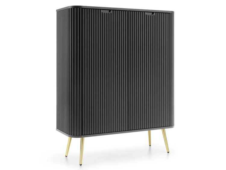 Türkommode Viva Schwarze auf Goldene Beinen