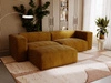 Ecksofa L-Form Links Moderne Cord Ecksofa Landi Honigfarben
