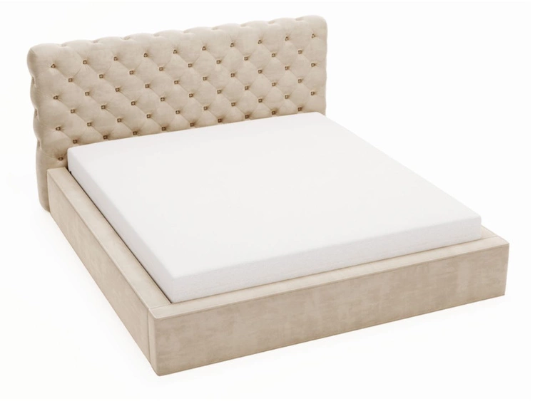Polsterbett mit Bettkasten und Lattenrost 120x200 Apollo Beige