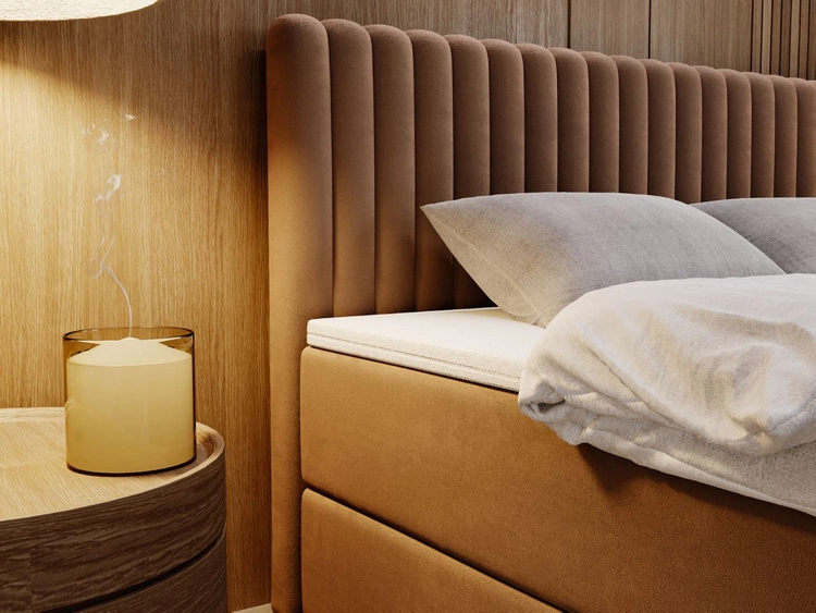 Boxspringbett mit Bettkasten 140x200 Marbella Braun