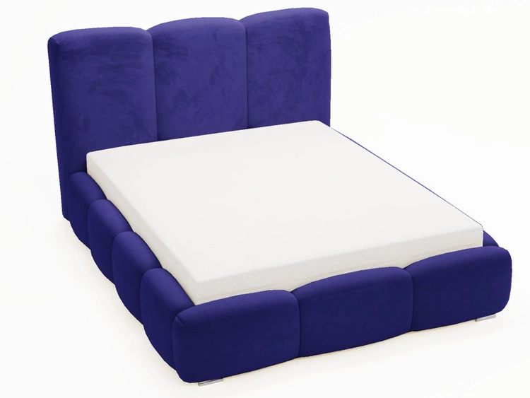 Polsterbett mit Bettkasten und Lattenrost 140x200 Bubble Blau