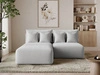 Ecksofa L-Form Links mit Schlaffunktion und Bettkasten Ronni Grau