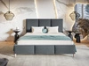 Polsterbett mit Lattenrost 180x200 Trio Dunkelgrau