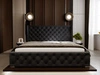 Polsterbett mit Bettkasten und Lattenrost 180x200 Kingston Schwarz