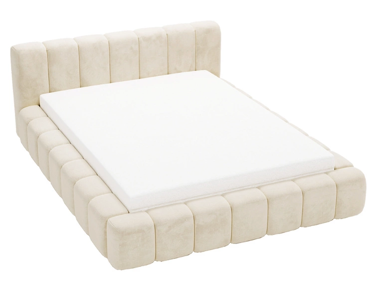 Polsterbett mit Bettkasten und Lattenrost 180x200 Ibiza Beige