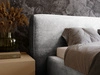 Polsterbett mit Bettkasten und Lattenrost 160x200 Monza Hellgrau