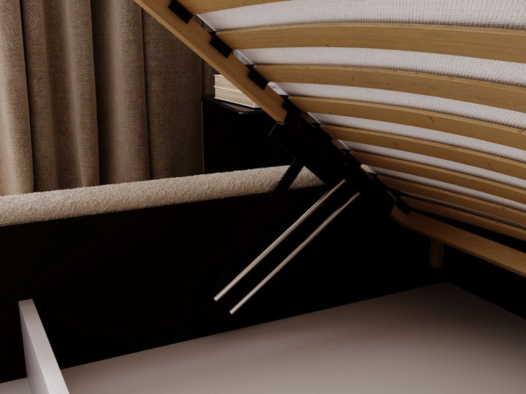Polsterbett mit Bettkasten und Lattenrost 160x200 Palermo Beige
