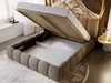 Polsterbett mit Bettkasten und Lattenrost 120x200 Cloud Bouclé-Stoff Braun