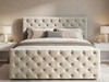 Boxspringbett mit Bettkasten 120x200 Montego Creme