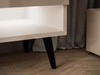 TV-Schrank für das Wohnzimmer 180 cm mit schwarzen Beinen und LED-Beleuchtung Aurelie Weiß Hochglanz