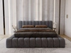 Polsterbett mit Bettkasten und Lattenrost 180x200 Italia Dunkelgrau