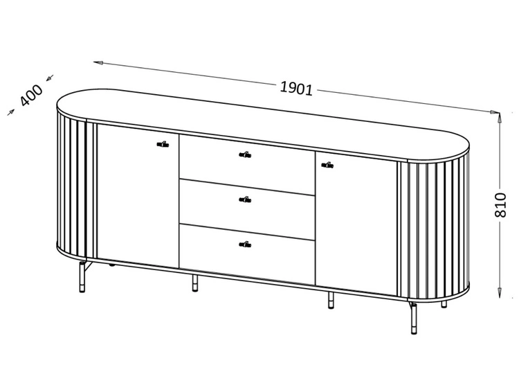 Möbelset für Schlafzimmer Soria Kaschmir