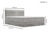 Boxspringbett mit Bettkasten 140x200 Forte Grau