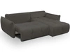 Ecksofa L-Form mit Schlaffunktion und Bettkasten Bene Schwarz
