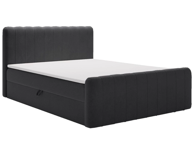 Boxspringbett mit Bettkasten 180x200 Osteno Schwarz