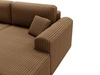 Ecksofa mit Schlaffunktion und Bettkasten Belvio rechts Braun