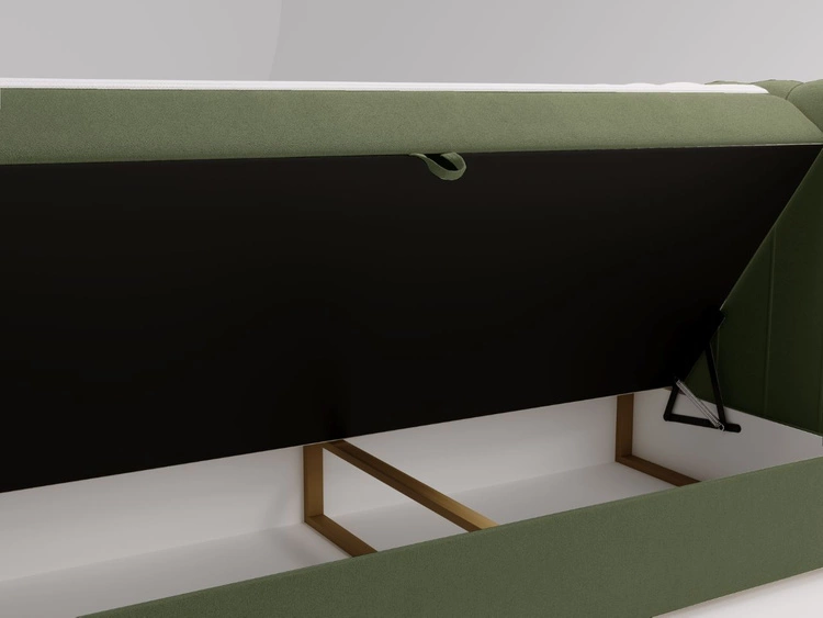 Boxspringbett mit Bettkasten 160x200 Osteno Grün