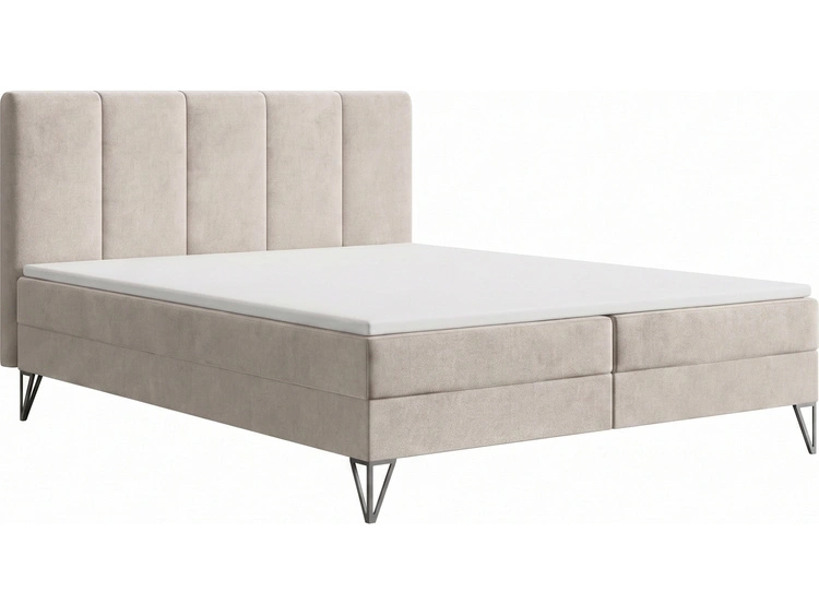 Boxspringbett mit Bettkasten 160x200 Vendi Beige
