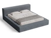 Polsterbett mit Bettkasten und Lattenrost 140x200 Mali Dunkelgrau